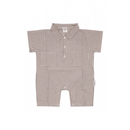 Grey Checkered Romper